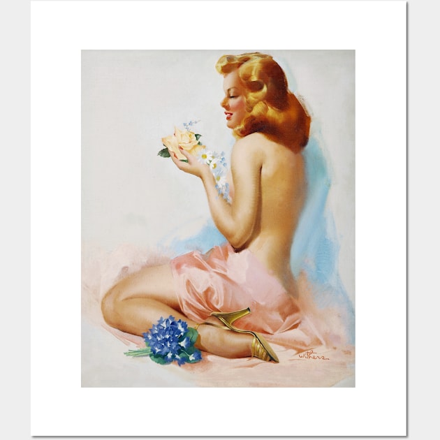 Flower Girl Vintage Ted Withers Pinup Wall Art by Jarecrow 